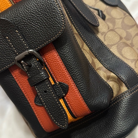 Hudson Backpack in signature canvas with varsity stripe - Picture 6 of 10